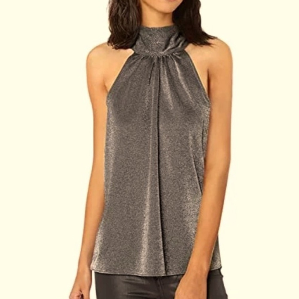 Designer , Halston Highneck Top!